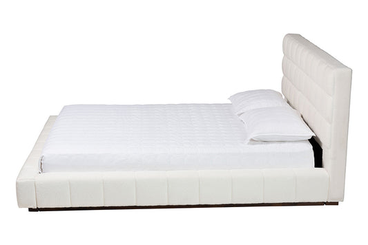 Baxton Studio - Braylin Queen Size Bed - CFSP0828-White-Queen view 2