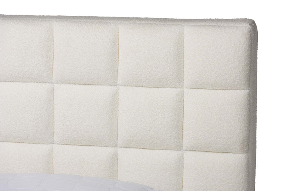 Baxton Studio - Braylin Queen Size Bed - CFSP0828-White-Queen view 4