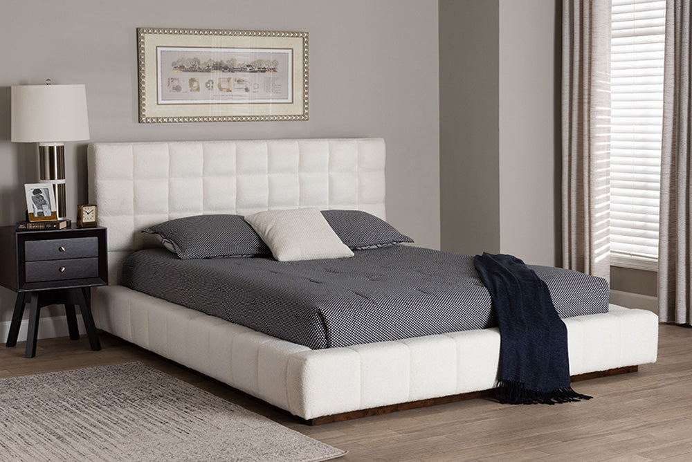 Baxton Studio - Braylin Queen Size Bed - CFSP0828-White-Queen view 5