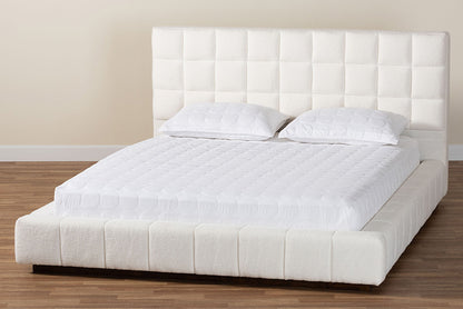 Baxton Studio - Braylin Queen Size Bed - CFSP0828-White-Queen view 8