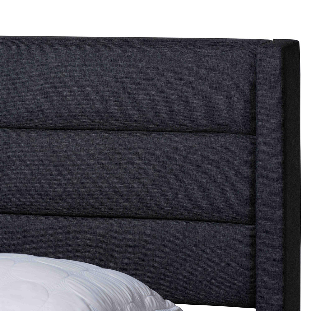 Baxton Studio - Braylon Full Size Bed in Charcoal Grey/Dark Brown - CF 9270-A-Coronado-A-Charcoal Grey-Full view 6