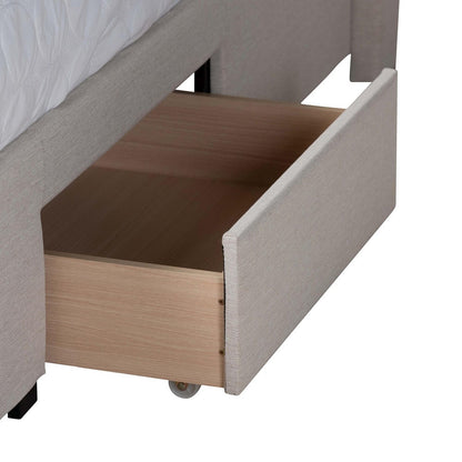 Baxton Studio - Braylon Queen Size Bed in Beige/Dark Brown - CF 9270-A-Coronado-A-Beige-Queen view 7