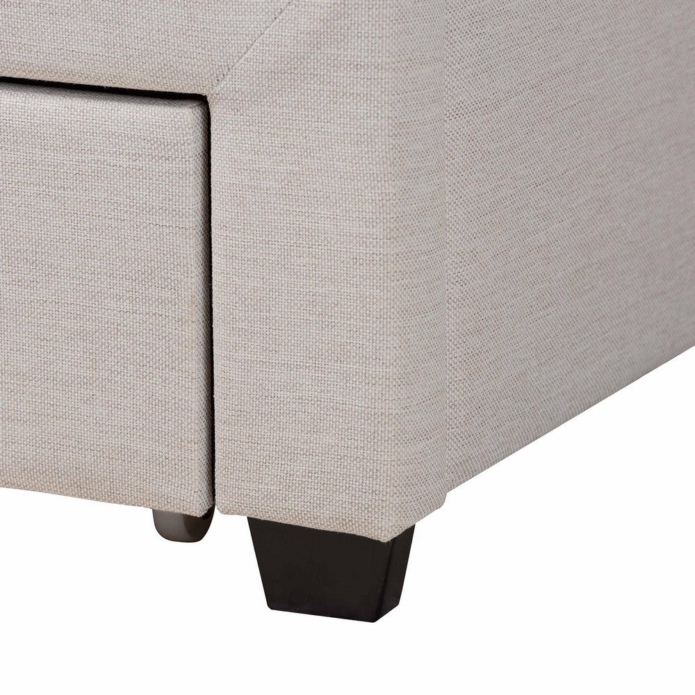 Baxton Studio - Braylon Queen Size Bed in Beige/Dark Brown - CF 9270-A-Coronado-A-Beige-Queen view 8