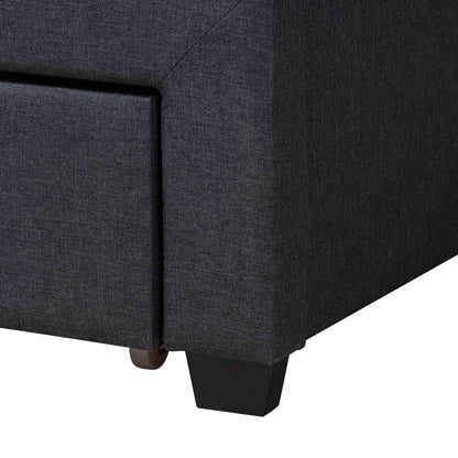 Baxton Studio - Braylon Queen Size Bed in Charcoal Grey/Dark Brown - CF 9270-A-Coronado-A-Charcoal Grey-Queen view 8