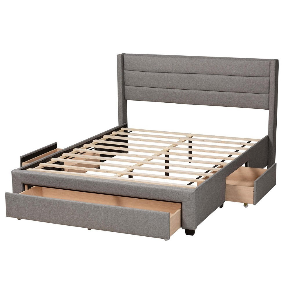 Baxton Studio - Braylon Queen Size Bed in Light Grey/Dark Brown - CF 9270-A-Coronado-A-Grey-Queen view 5