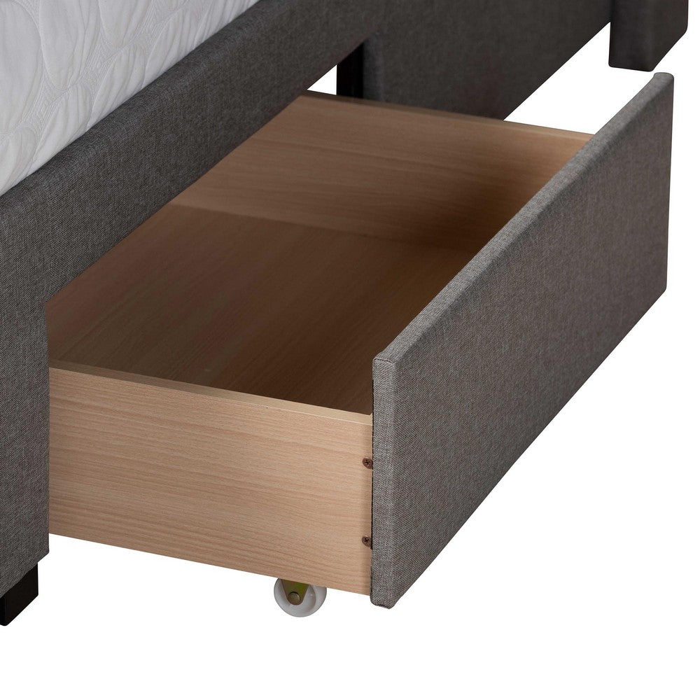 Baxton Studio - Braylon Queen Size Bed in Light Grey/Dark Brown - CF 9270-A-Coronado-A-Grey-Queen view 7