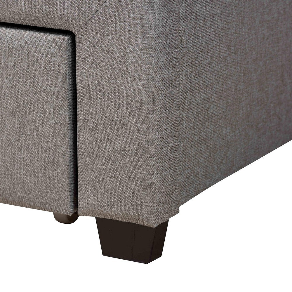 Baxton Studio - Braylon Queen Size Bed in Light Grey/Dark Brown - CF 9270-A-Coronado-A-Grey-Queen view 8