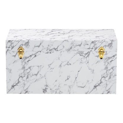 Baxton Studio - Brenta Storage Trunk in Marble White - JY24A208-White/Grey-Wooden-Ottoman view 3