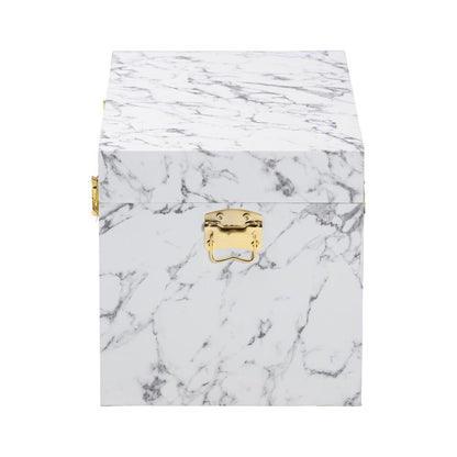 Baxton Studio - Brenta Storage Trunk in Marble White - JY24A208-White/Grey-Wooden-Ottoman view 4