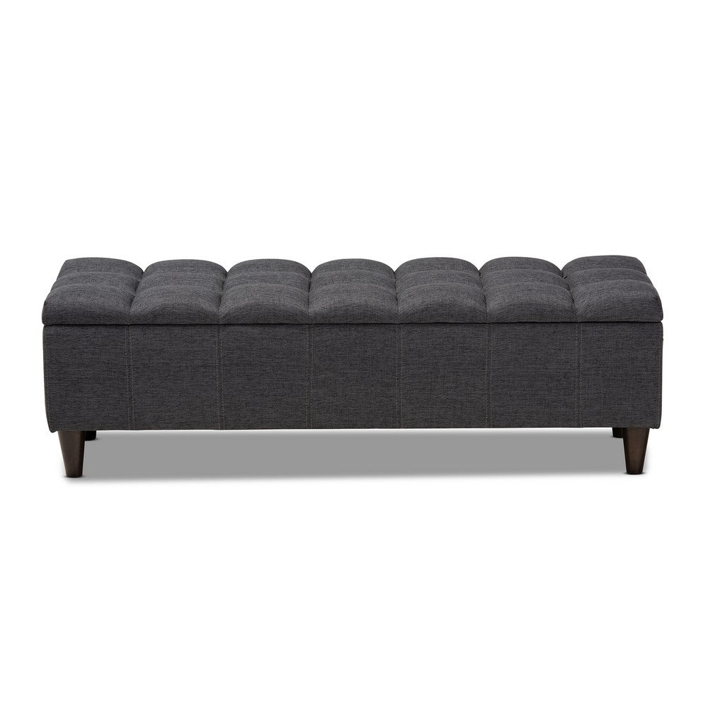 Baxton Studio - Brette Storage Ottoman in Charcoal - BBT3162-Dark Grey-Otto view 3