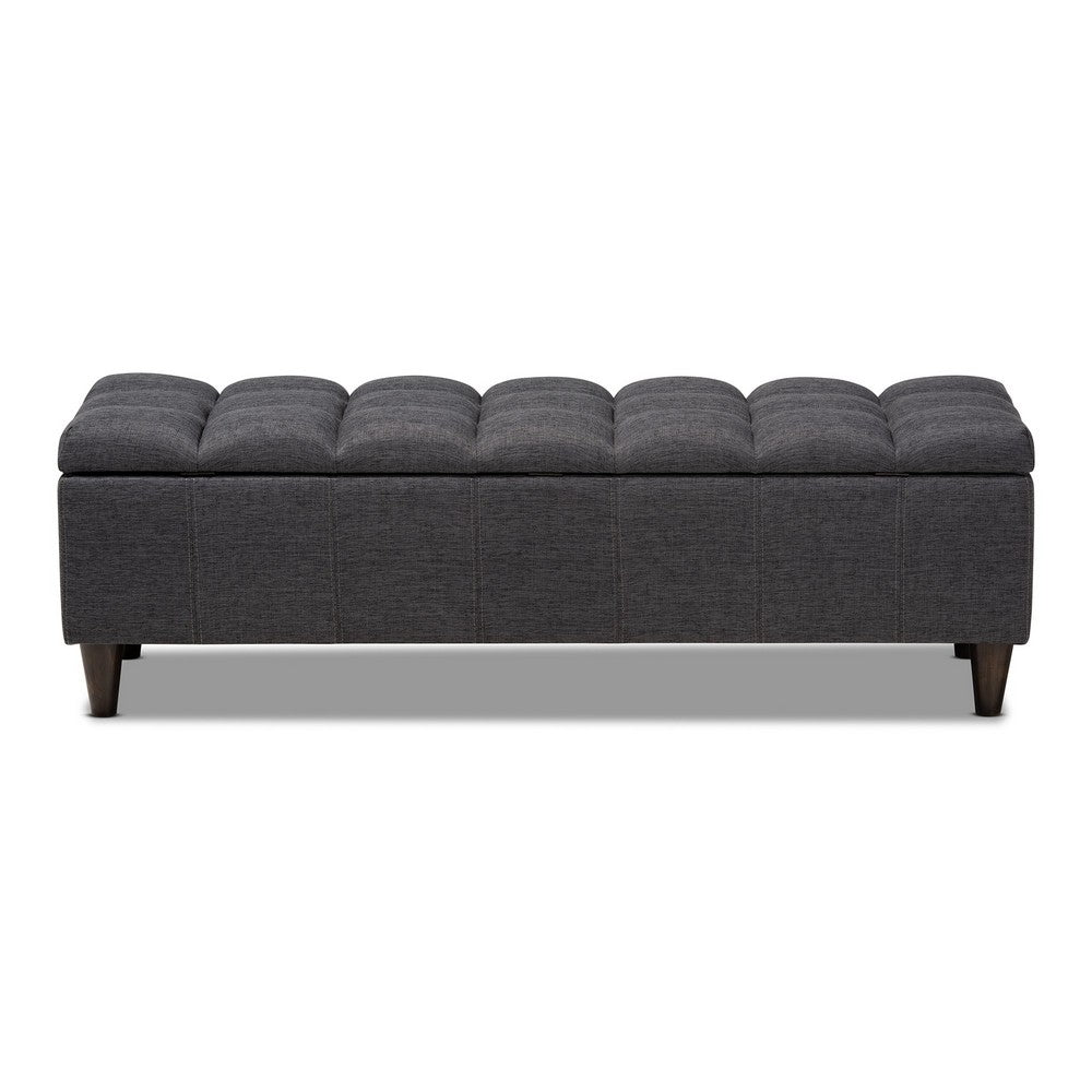 Baxton Studio - Brette Storage Ottoman in Charcoal - BBT3162-Dark Grey-Otto view 5
