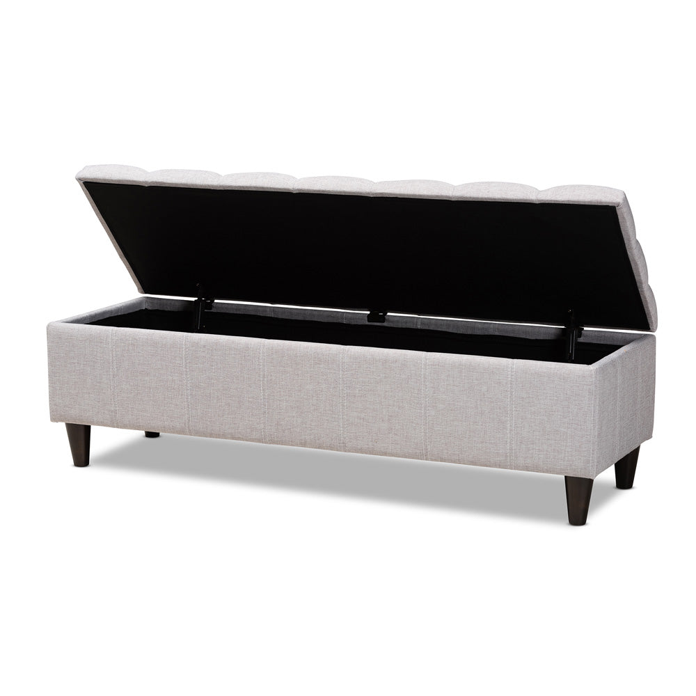 Baxton Studio - Brette Storage Ottoman in Graylish Beige - BBT3162-Greyish Beige-Otto view 2