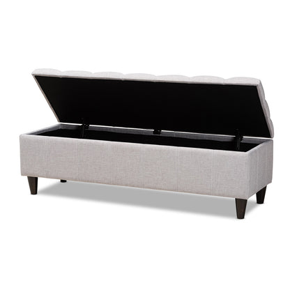 Baxton Studio - Brette Storage Ottoman in Graylish Beige - BBT3162-Greyish Beige-Otto view 2