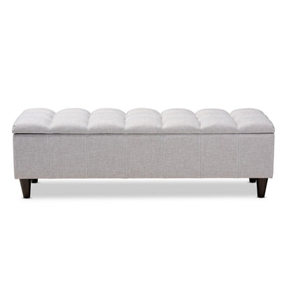 Baxton Studio - Brette Storage Ottoman in Graylish Beige - BBT3162-Greyish Beige-Otto view 3