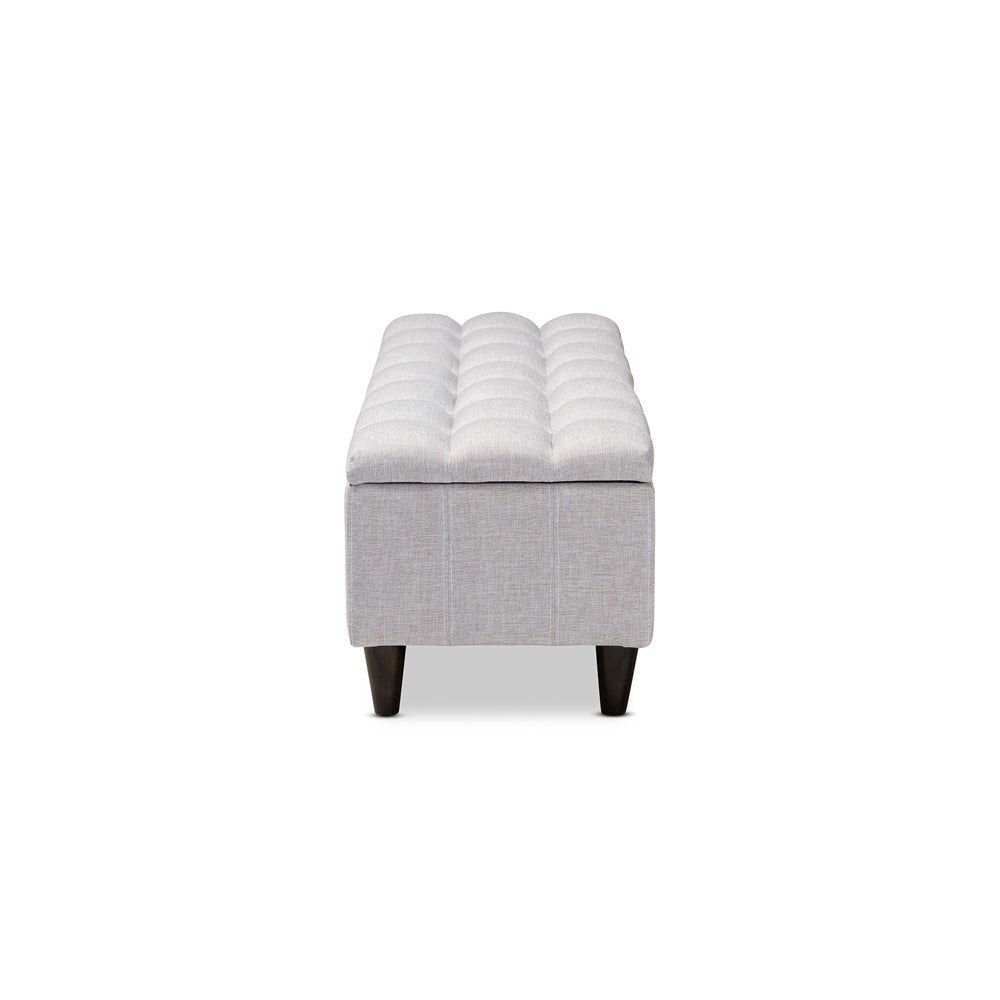 Baxton Studio - Brette Storage Ottoman in Graylish Beige - BBT3162-Greyish Beige-Otto view 4