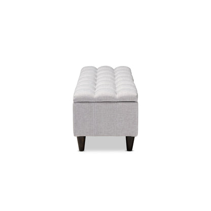 Baxton Studio - Brette Storage Ottoman in Graylish Beige - BBT3162-Greyish Beige-Otto view 4