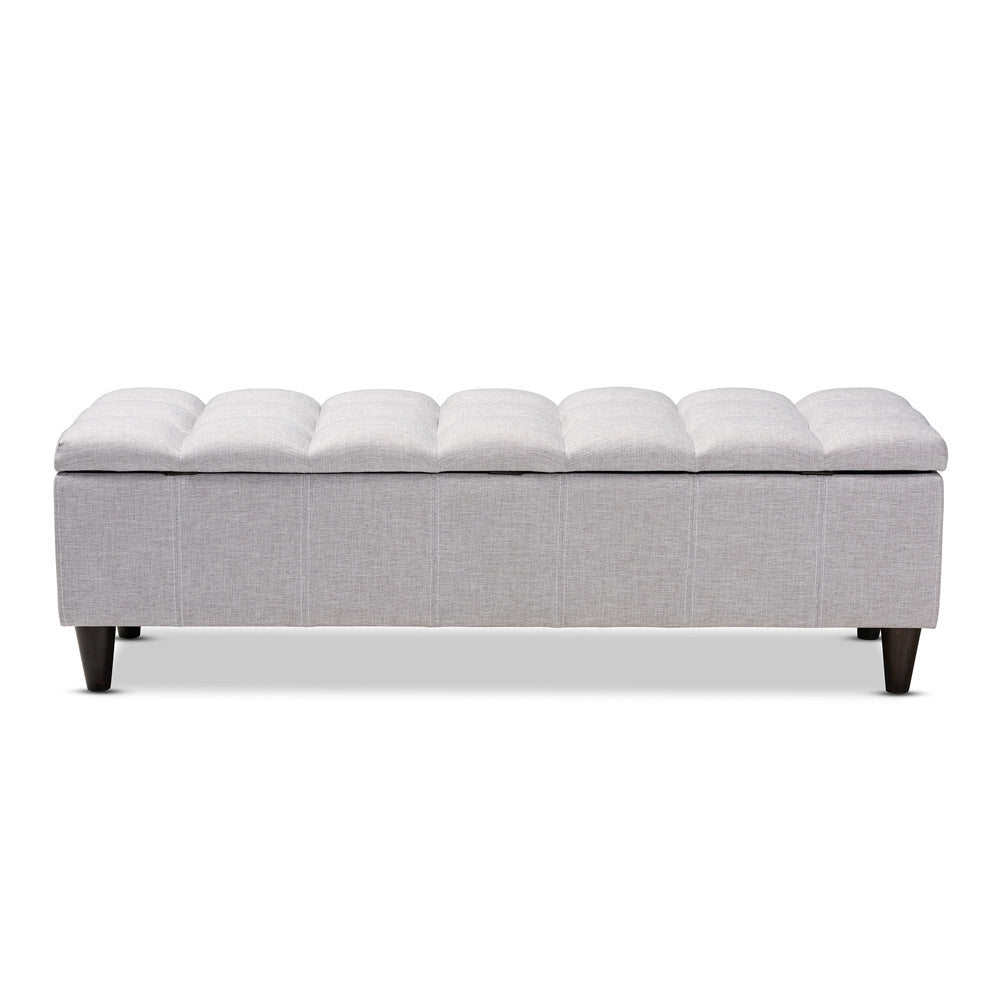 Baxton Studio - Brette Storage Ottoman in Graylish Beige - BBT3162-Greyish Beige-Otto view 5