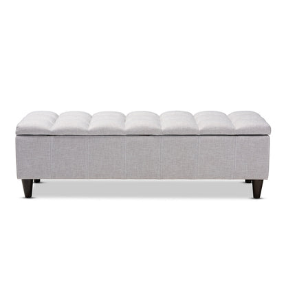 Baxton Studio - Brette Storage Ottoman in Graylish Beige - BBT3162-Greyish Beige-Otto view 5