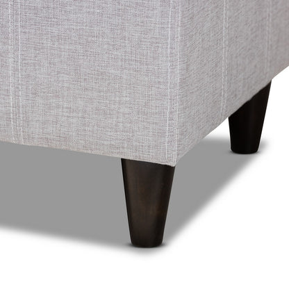 Baxton Studio - Brette Storage Ottoman in Graylish Beige - BBT3162-Greyish Beige-Otto view 7