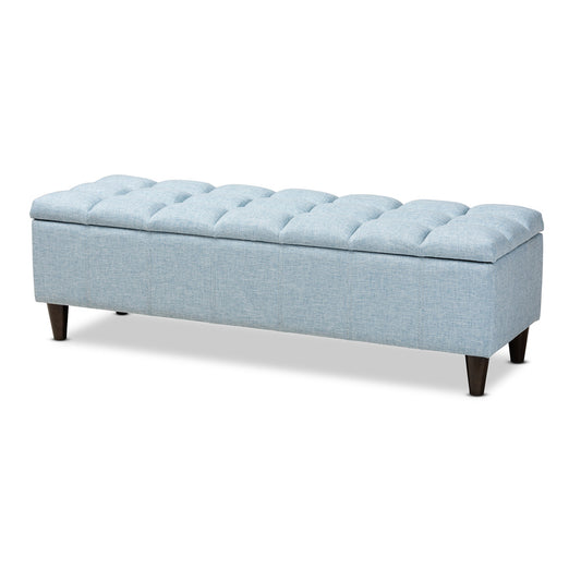 Baxton Studio - Brette Storage Ottoman in Light Blue - BBT3162-Light Blue-Otto view 1