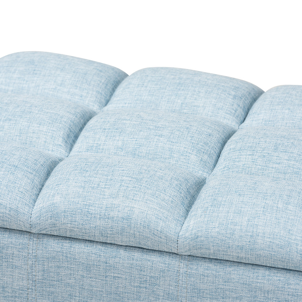 Baxton Studio - Brette Storage Ottoman in Light Blue - BBT3162-Light Blue-Otto view 6