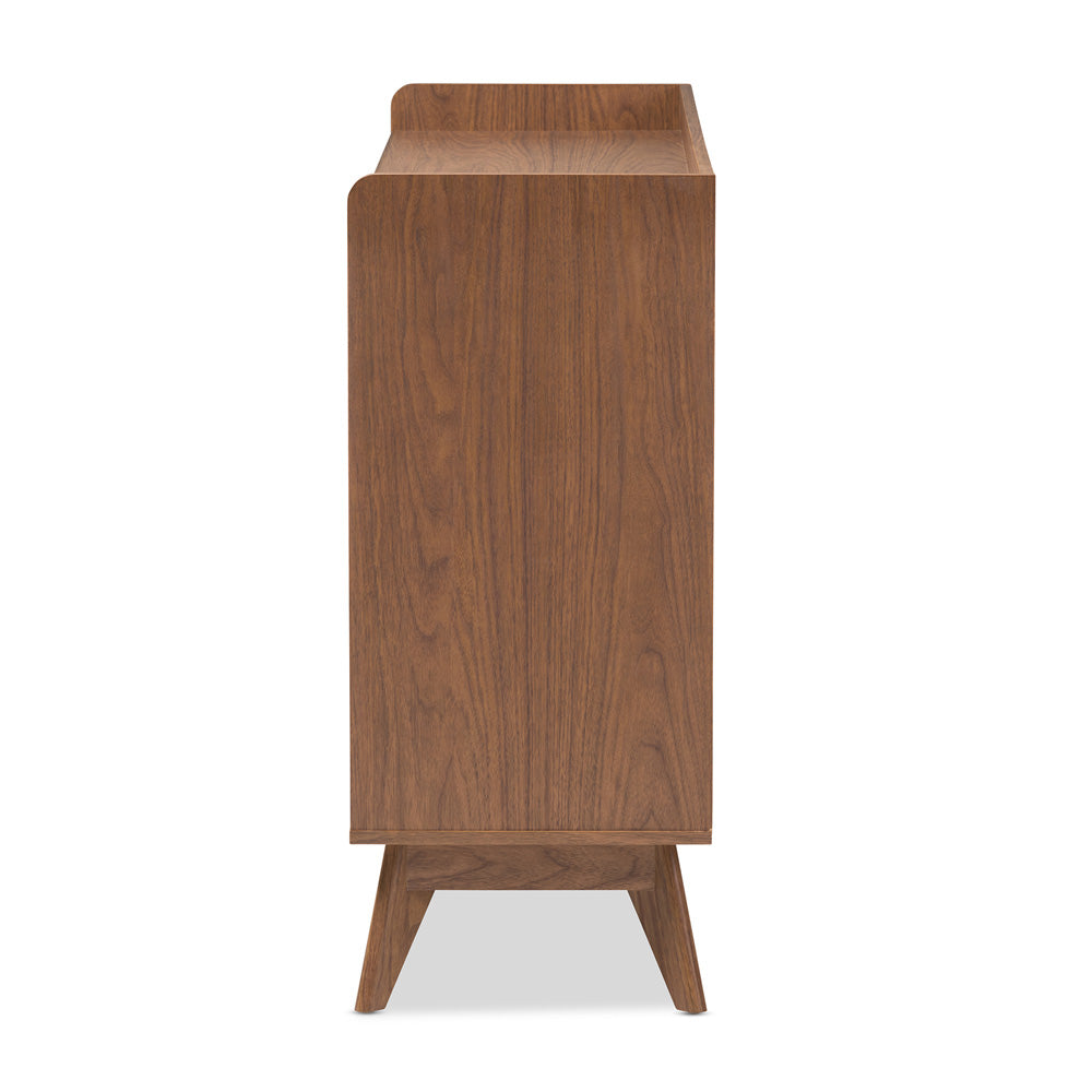 Baxton Studio - Brighton Chest in White/"Walnut" Brown - Brighton-Walnut/White-6DW-Chest view 4
