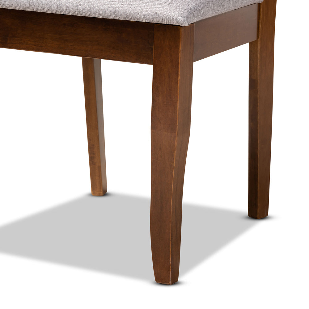 Baxton Studio - Brigitte Set of 4 Dining Chairs in Grey/Walnut - RH330C-Grey/Walnut-DC-4PK view 4