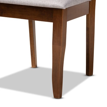 Baxton Studio - Brigitte Set of 4 Dining Chairs in Grey/Walnut - RH330C-Grey/Walnut-DC-4PK view 4