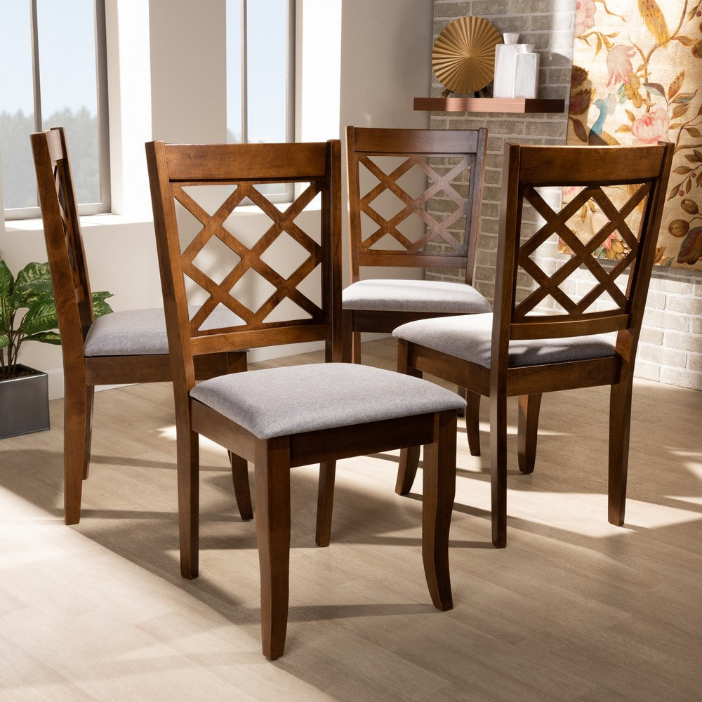 Baxton Studio - Brigitte Set of 4 Dining Chairs in Grey/Walnut - RH330C-Grey/Walnut-DC-4PK view 5