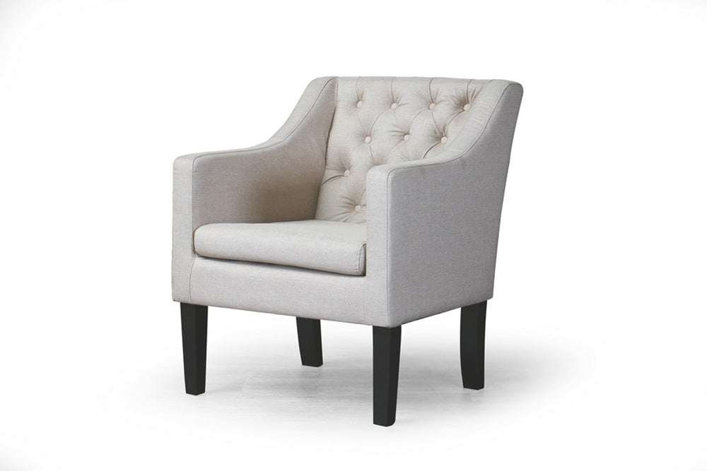 Baxton Studio - Brittany Living Room Chair - 9070-Beige-CC view 1