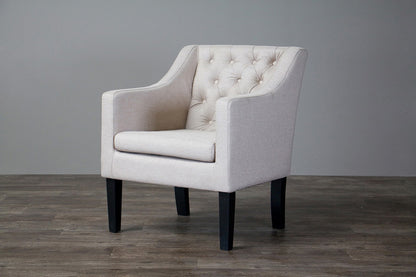 Baxton Studio - Brittany Living Room Chair - 9070-Beige-CC view 2