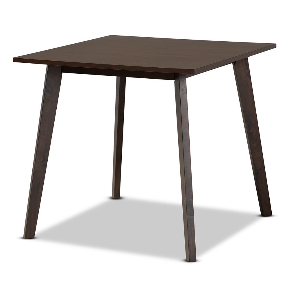 Baxton Studio - Britte Dining Set in Beige/Dark Brown - Fiesta-Latte/Coffee Oak-5PC Dining Set view 3