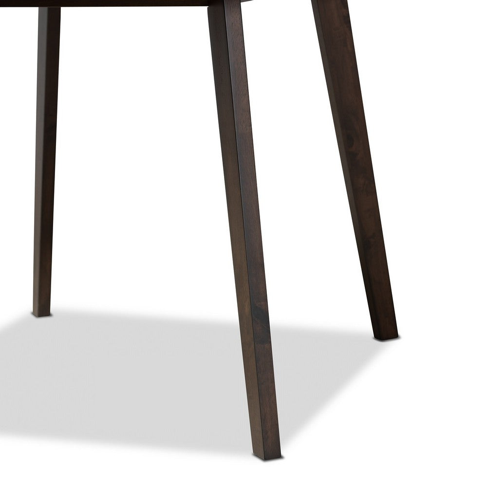 Baxton Studio - Britte Dining Set in Dark Grey/Dark Brown - Fiesta-Iron/Coffee Oak-5PC Dining Set view 5