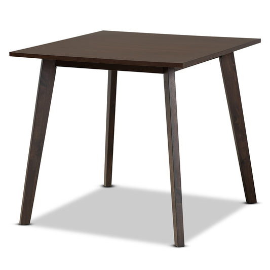 Baxton Studio - Britte Dining Table in Dark Brown - Fiesta-Coffee Oak-DT view 1