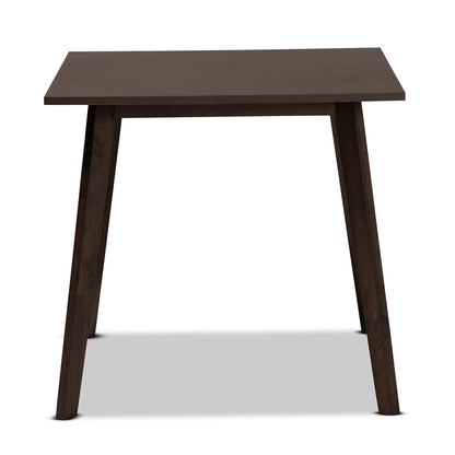 Baxton Studio - Britte Dining Table in Dark Brown - Fiesta-Coffee Oak-DT view 2