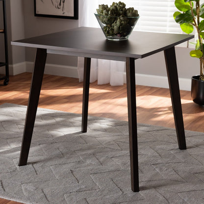 Baxton Studio - Britte Dining Table in Dark Brown - Fiesta-Coffee Oak-DT view 5