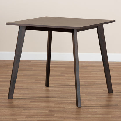 Baxton Studio - Britte Dining Table in Dark Brown - Fiesta-Coffee Oak-DT view 6