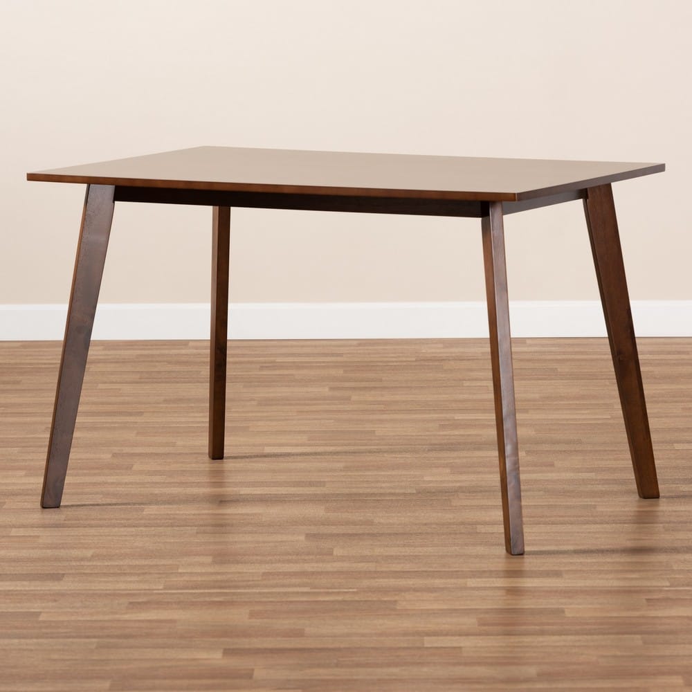 Baxton Studio - Britte Dining Table in Walnut - Fiesta-Walnut-Rectangle DT view 5