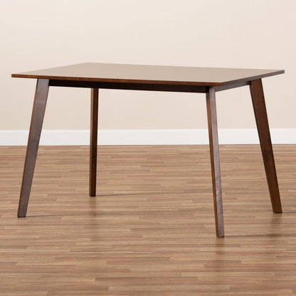 Baxton Studio - Britte Dining Table in Walnut - Fiesta-Walnut-Rectangle DT view 5