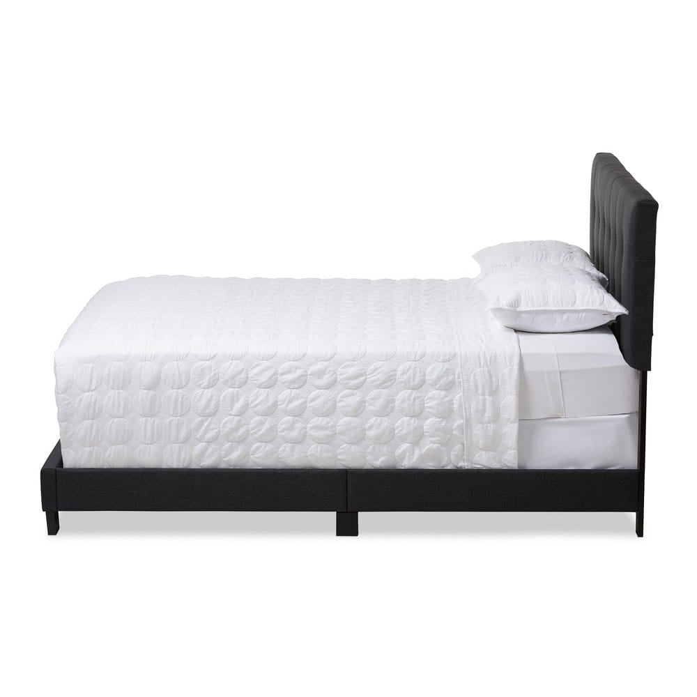 Baxton Studio - Brookfield Full Size Bed in Dark Grey - CF8747B-Charcoal-Full view 2
