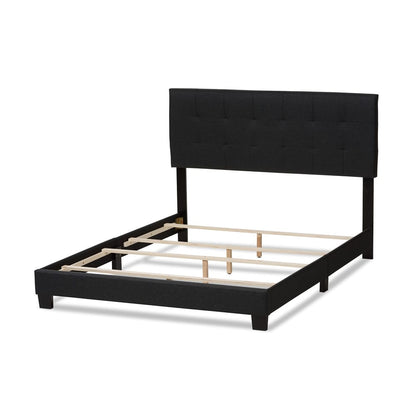 Baxton Studio - Brookfield Full Size Bed in Dark Grey - CF8747B-Charcoal-Full view 3