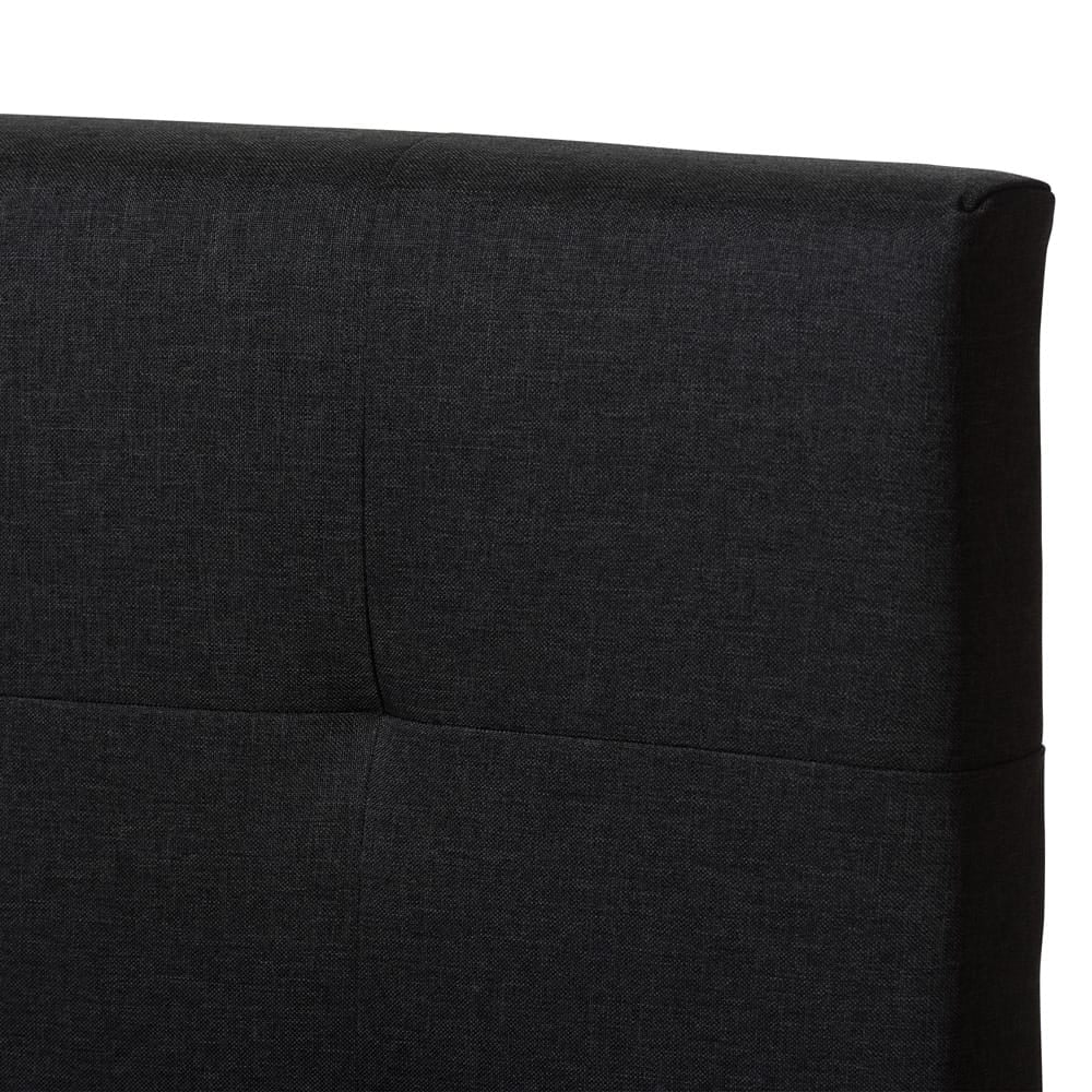 Baxton Studio - Brookfield Full Size Bed in Dark Grey - CF8747B-Charcoal-Full view 4