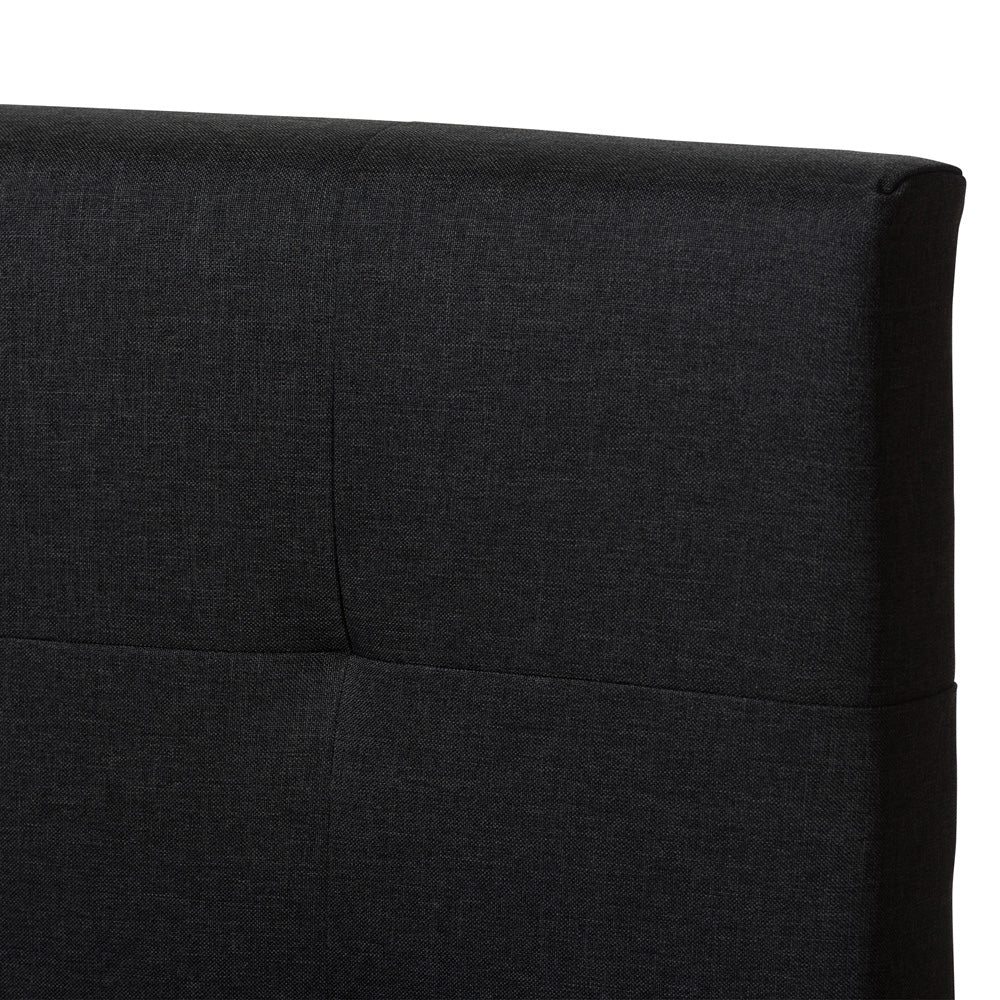 Baxton Studio - Brookfield King Size Bed in Dark Grey - CF8747B-Charcoal-King view 4