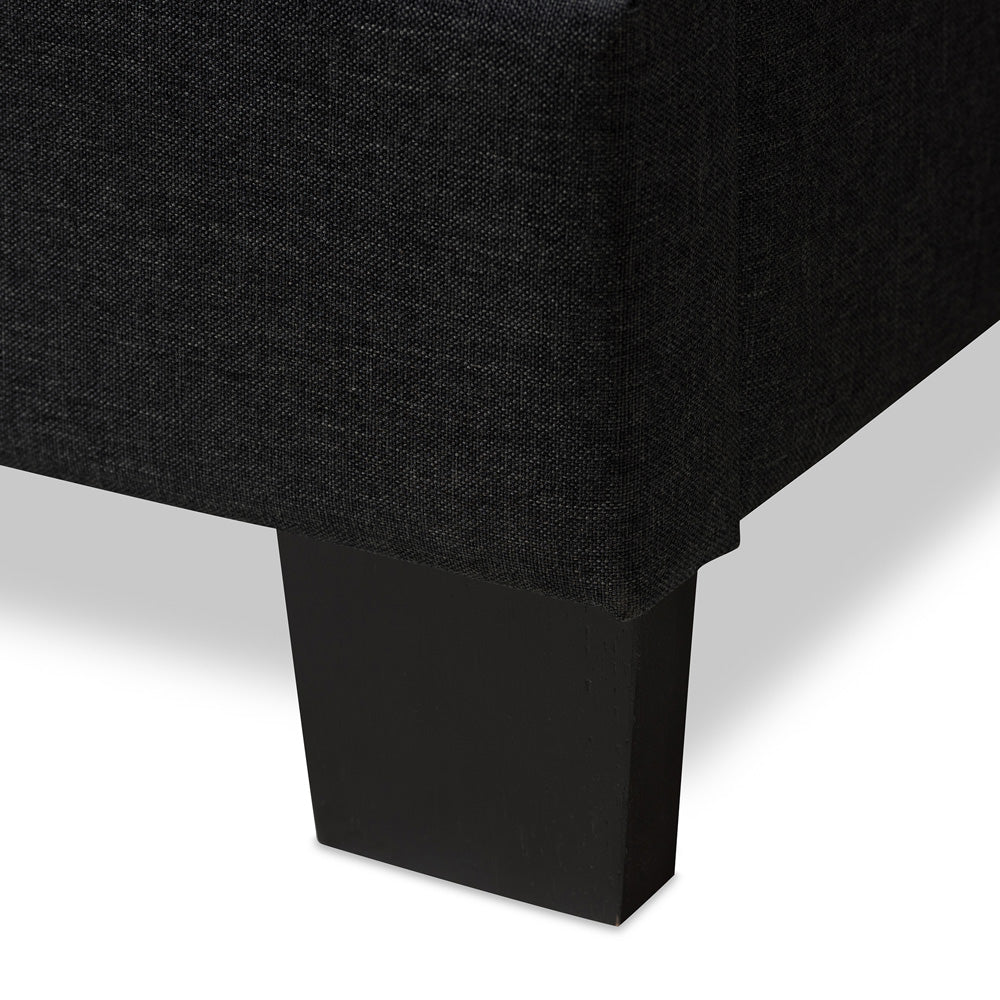 Baxton Studio - Brookfield King Size Bed in Dark Grey - CF8747B-Charcoal-King view 5
