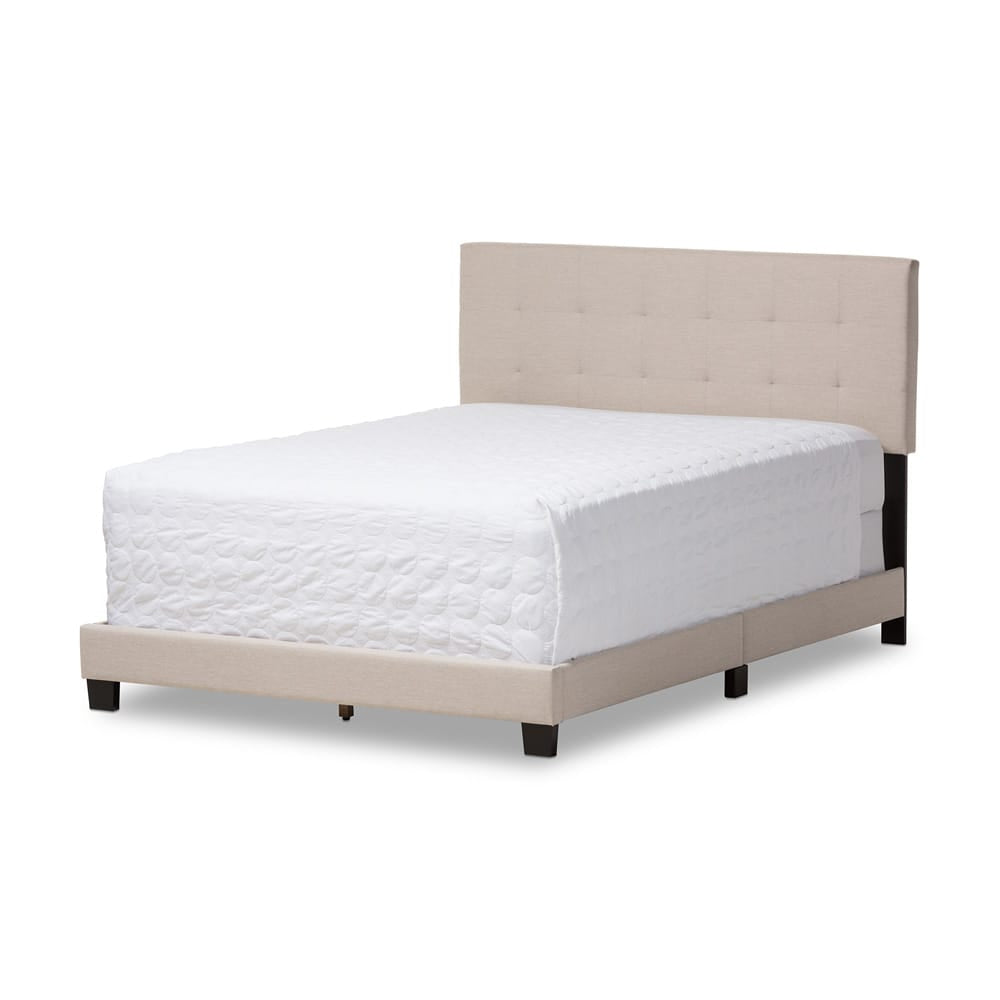 Baxton Studio - Brookfield Queen Size Bed in Beige - CF8747B-Beige-Queen view 1