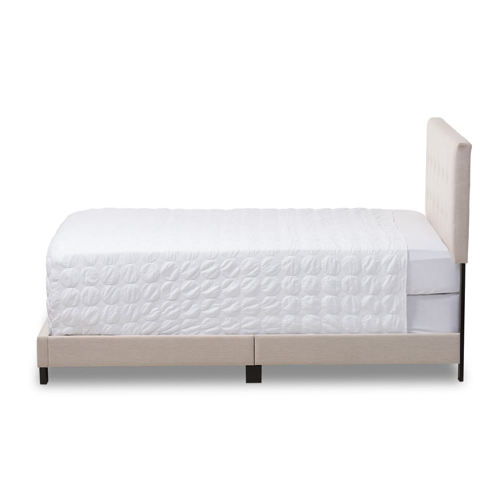 Baxton Studio - Brookfield Queen Size Bed in Beige - CF8747B-Beige-Queen view 2