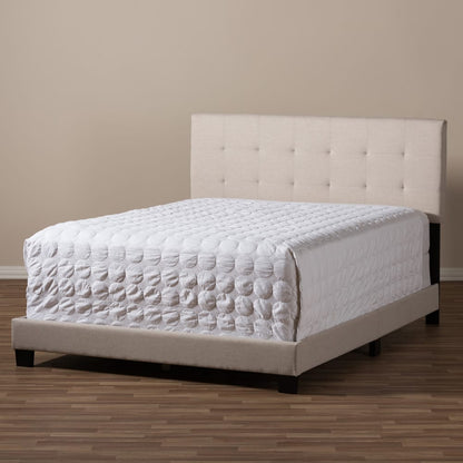 Baxton Studio - Brookfield Queen Size Bed in Beige - CF8747B-Beige-Queen view 6