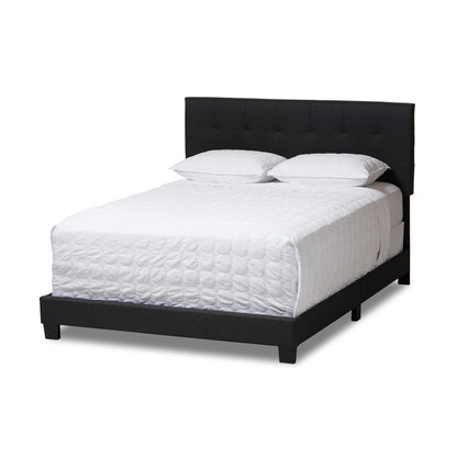Baxton Studio - Brookfield Queen Size Bed in Dark Grey - CF8747B-Charcoal-Queen view 1