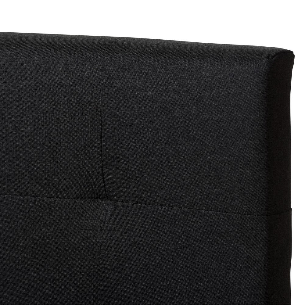 Baxton Studio - Brookfield Queen Size Bed in Dark Grey - CF8747B-Charcoal-Queen view 4