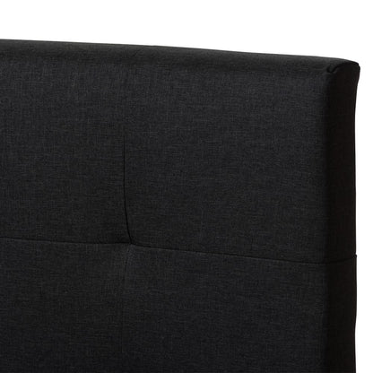 Baxton Studio - Brookfield Queen Size Bed in Dark Grey - CF8747B-Charcoal-Queen view 4